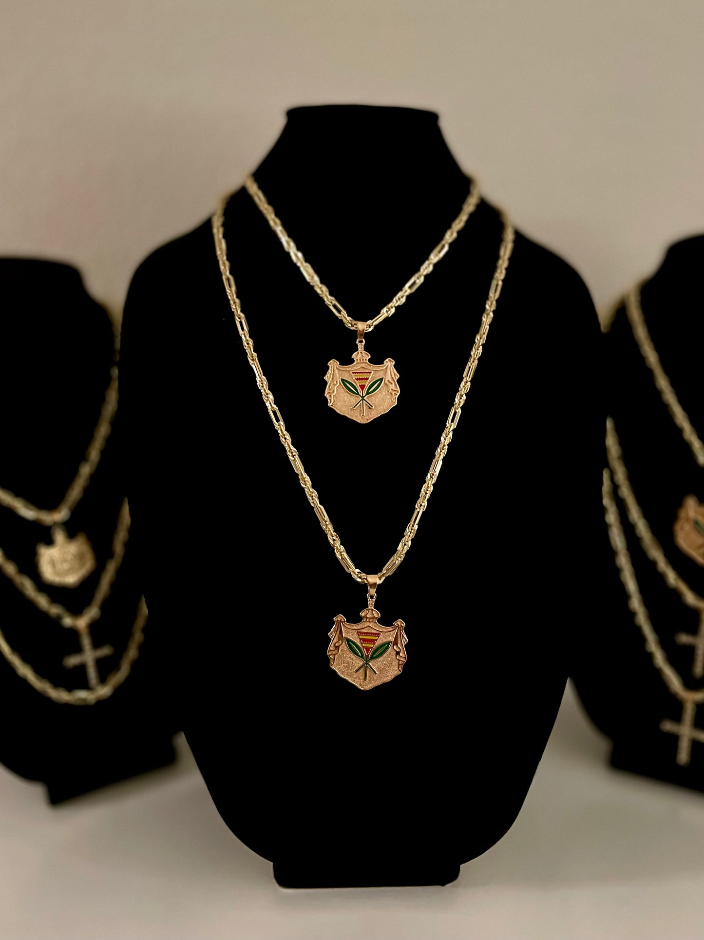 5mm Milano Rope Chain With Kanaka Maoli Coat Of Arms Pendent