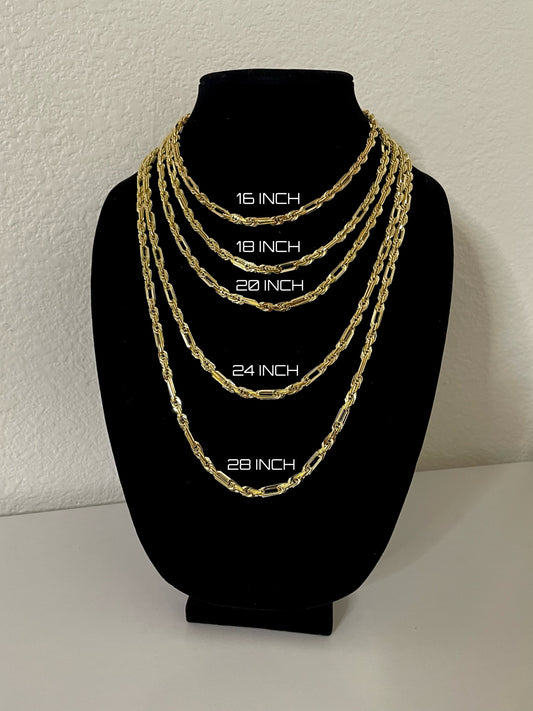 5mm 14k Italy Gold Filled Milano Rope Chain